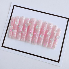 Super Long Butterfly Press-on Nails