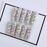 Sparkling Full Rhinestone AB Diamond Press-on Nails