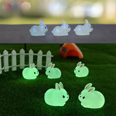 Cute Glow-in-the-Dark Chubby Bunny Figurine
