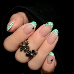 Alpine Matcha Latte Press-On Nails