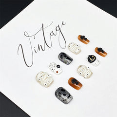 UNIKOO Halloween Short Square Press-on Nails