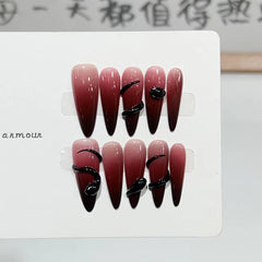 Handmade Venom Snake Press-On Nails