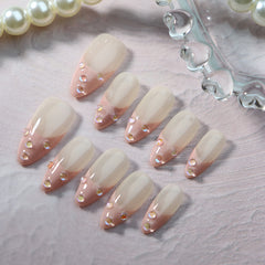 UNIKOO Bubble French Almond Press-on Nails