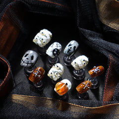 UNIKOO Cartoon Halloween Night Devil Short PRESS ON NIALS