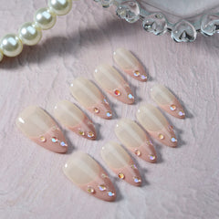 UNIKOO Bubble French Almond Press-on Nails