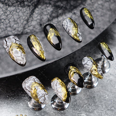 UNIKOO Snake Element Middle Almond Press-on Nails
