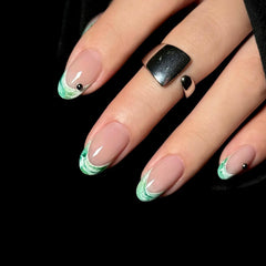 Alpine Matcha Latte Press-On Nails