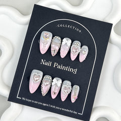 Pink Baddie Almond Press-On Nails