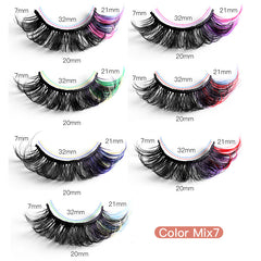 7 Pairs Color Volume Fake Eyelashes