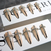 UNIKOO Cross Long Pointed Pure Desire Press-on Nails
