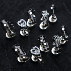 UNIKOO Mysterious Dark Snake Rock Wind Black Mamba Snake Press-on Nails