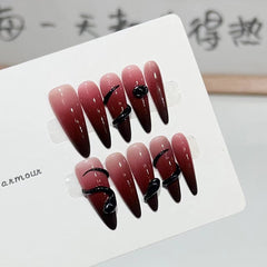 Handmade Venom Snake Press-On Nails