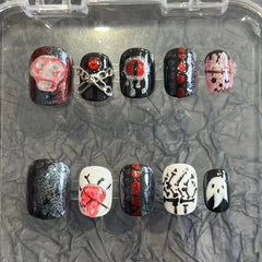 Halloween Ghost Short Press-On Nails