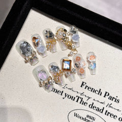 UNIKOO Tassel Chain Summer Coffin PRESS ON NIALS