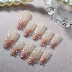 UNIKOO Bubble French Almond Press-on Nails