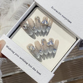 Sparkling Smiley French Cat Eye Press-On Nails