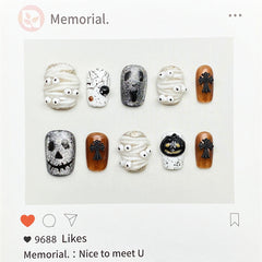 UNIKOO Halloween Short Square Press-on Nails