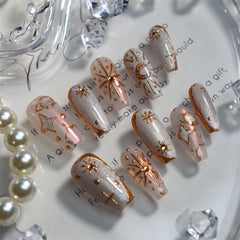 UNIKOO Greek Maiden Star Almond Press-on Nails