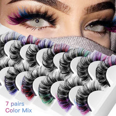 7 Pairs Color Volume Fake Eyelashes