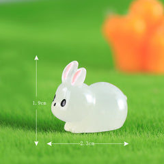 Cute Glow-in-the-Dark Chubby Bunny Figurine