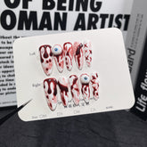 Handmade Bloody Mary Halloween Press-On Nails