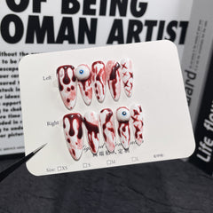 Handmade Bloody Mary Halloween Press-On Nails