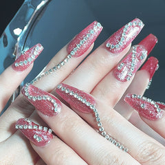 Sparkling Chain Handmade Press-On Nails
