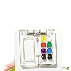 Mini Watercolor Paint Walnut Box – Portable Travel Art Kit