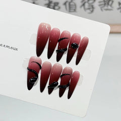 Handmade Venom Snake Press-On Nails