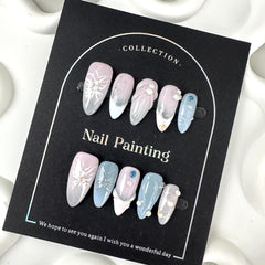 Hand-Painted Colorful Summer Press-On Nails