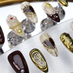 UNIKOO Pearl Irregular Punk Press-on Nails