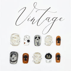 UNIKOO Halloween Short Square Press-on Nails