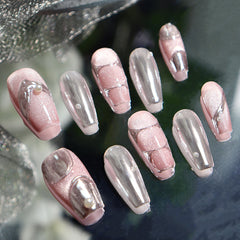 UNIKOO Cyberpunk Relief Coffin Press-on Nails