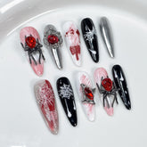 Handmade Halloween Spider Press-On Nails