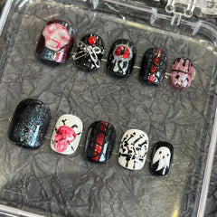 Halloween Ghost Short Press-On Nails