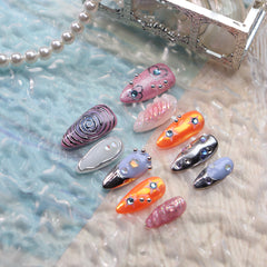 UNIKOO Vortex Gem Short Almond PRESS ON NIALS