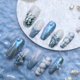 UNIKOO Sea of Shells and Pearls Coffin PRESS ON NIALS