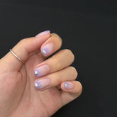 UNIKOO SHORT OVAL PURPLE PRESS ON NAILS