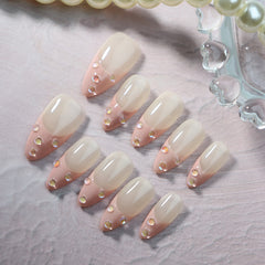 UNIKOO Bubble French Almond Press-on Nails