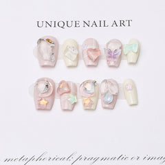 Super Cute Short Coffin Press on Nail