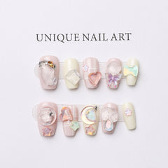 Super Cute Short Coffin Press on Nail