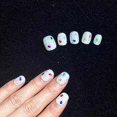 UNIKOO Cute Short Round Press on Nails