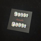 UNIKOO Cute Short Round Press on Nails