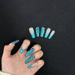 UNIKOO Half-winged Butterfly Long Press on Nails