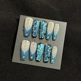 UNIKOO Half-winged Butterfly Long Press on Nails