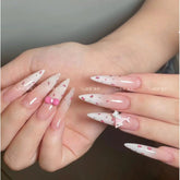 UNIKOO Pink Leopard Long Stiletto Press-on Nails