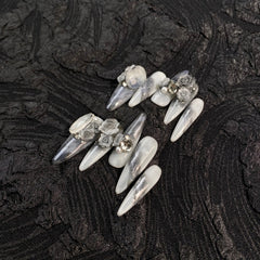 UNIKOO Black Ink Long Almond Press-on Nails