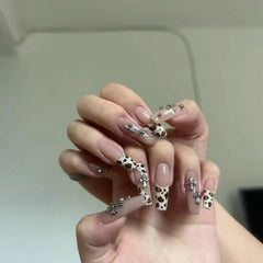 UNIKOO Leopard Long coffin Press-on Nails