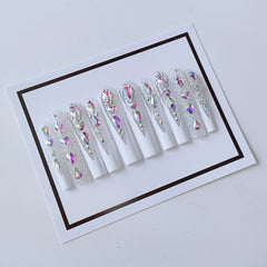 Rhinestone Flash French Nail