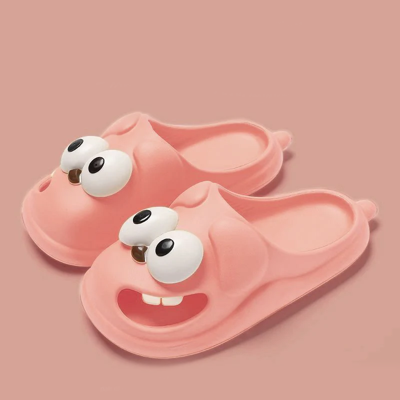 Tongue Kiss Slippers Cute Toothy Puppy